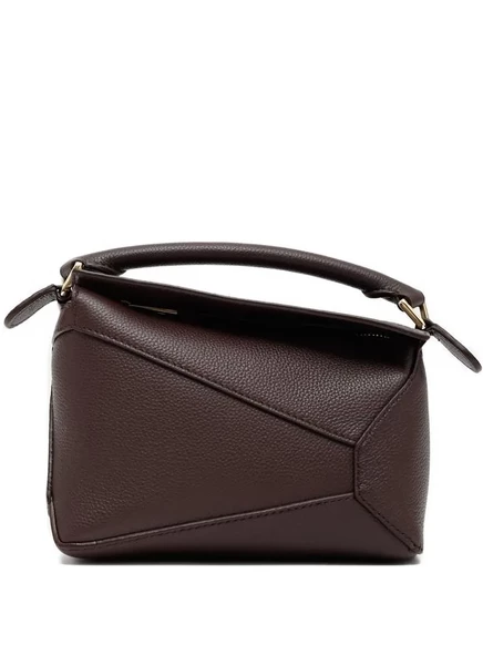 Сумка-тоут LOEWE mini Puzzle из телячьей кожи brown