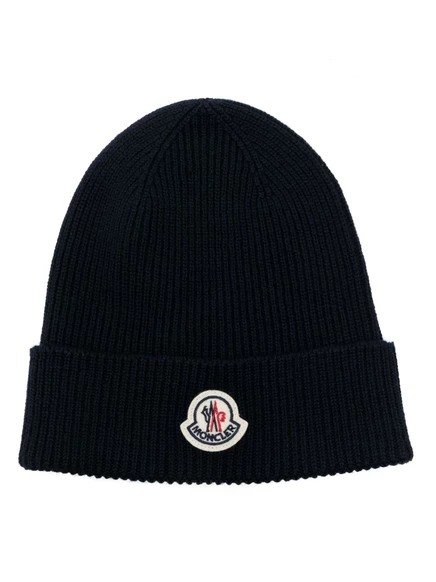 Мужская вязаная шапка Moncler 3B70500-A9342742, синяя