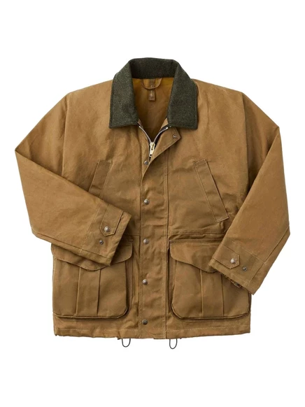 Мужская хлопковая куртка Filson на кнопках, коричневая