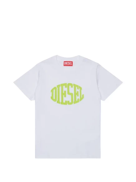 Детская футболка Diesel Kids с логотипом, белая