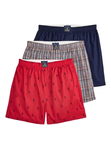 Мужские боксеры Polo Ralph Lauren Polo Pony, 3 шт., красные
