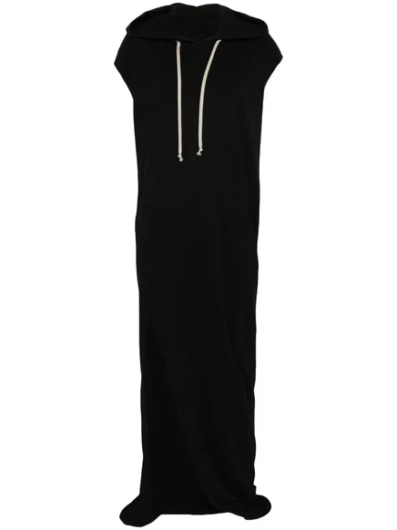 Женское макси-платье RICK OWENS DRKSHDW Edfu T с капюшоном, черное