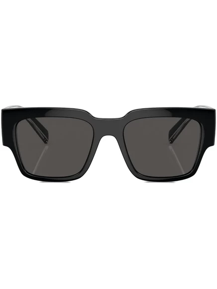 Солнцезащитные очки в квадратной оправе с логотипом Dolce & Gabbana Eyewear black