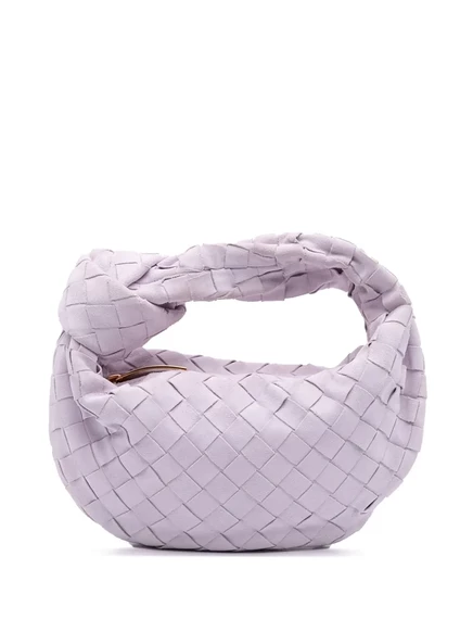 Мини-замшевая сумка-хобо Intrecciato Jodie от Bottega Veneta, бывшая в употреблении в 2012-2025 годах purple
