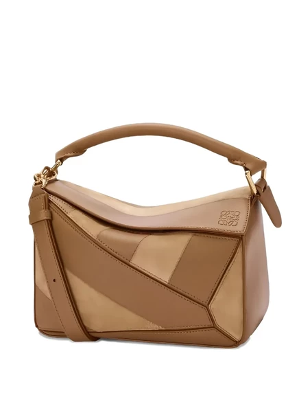 Сумка-тоут LOEWE small Puzzle в полоску brown