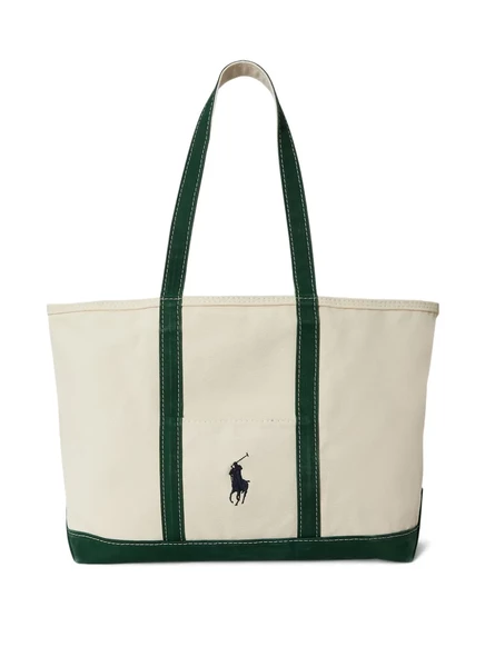 Мужская сумка-тоут Polo Ralph Lauren с логотипом, молочная