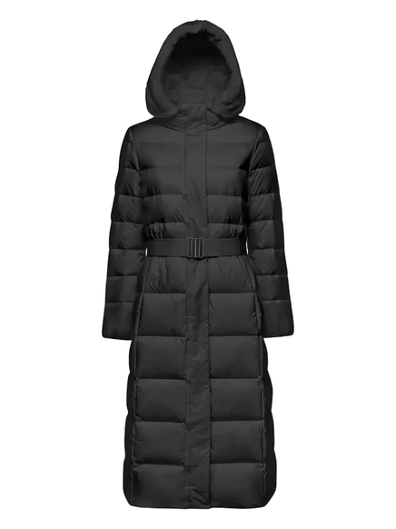 Пуховик Geox Pheby с капюшоном и поясом black