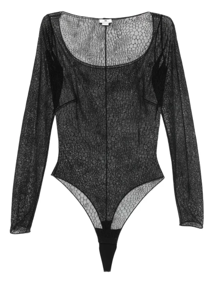 Женское боди Elisabetta Franchi с длинными рукавами, черное