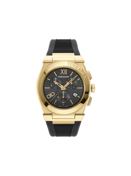 Мужские часы Ferragamo round-case, 42 мм, черные