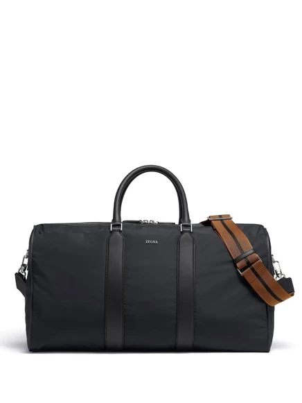 Сумка Zegna с кожаной отделкой  black