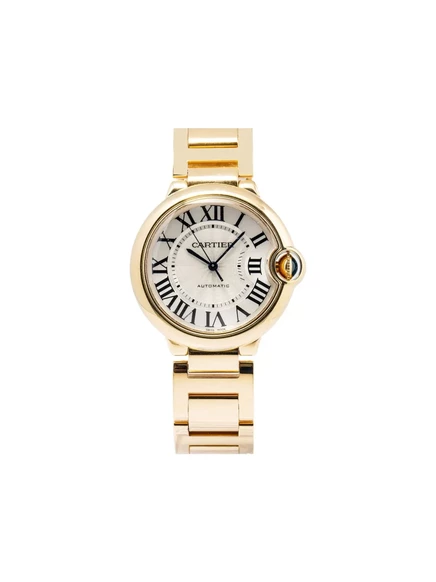 Часы Cartier Ballon Bleu 36 мм 18K золото, серебристые