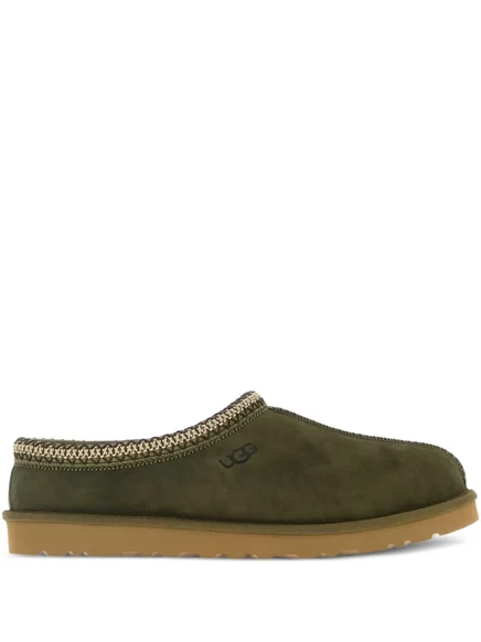 Мужские тапочки Ugg Tasman с овчиной, оливковые