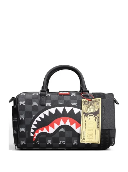 Дорожная сумка Sprayground Check Shark с акулой, черная