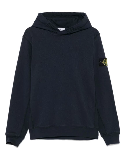 Толстовка с капюшоном и значком Stone Island Compass blue