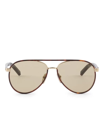 Солнцезащитные очки в авиаторской оправе Prada Eyewear brown