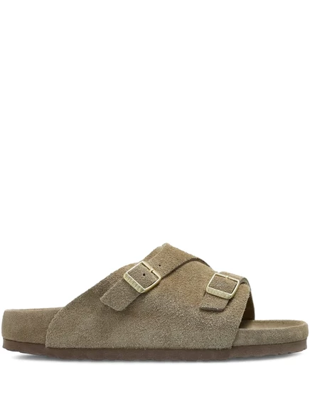 Женские сандалии Birkenstock Arizona на двух пряжках, бежевые
