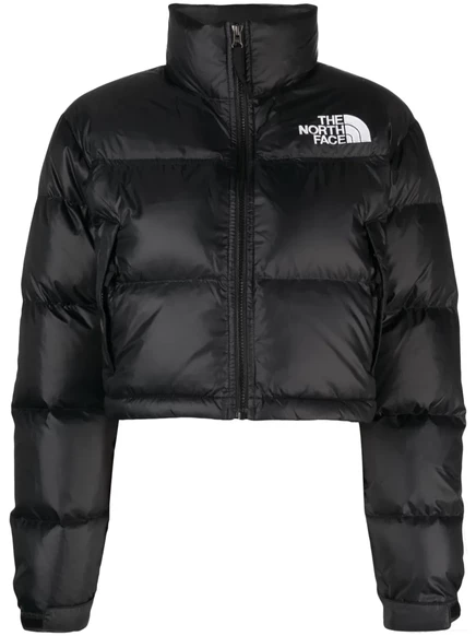 Женская укороченная пуховая куртка The North Face Nuptse, черная