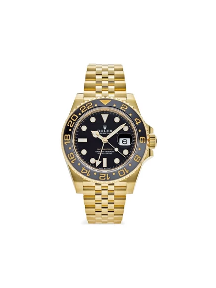 Часы Rolex GMT‑Master II 40 мм, черный циферблат, желтое золото (б/у)