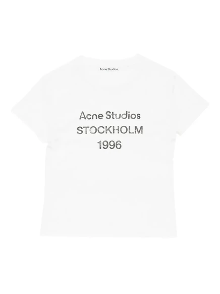 Футболка Acne Studios с графическим принтом, белая