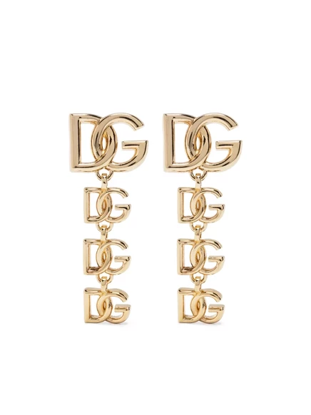 Женские серьги Dolce & Gabbana с логотипом, золотистые