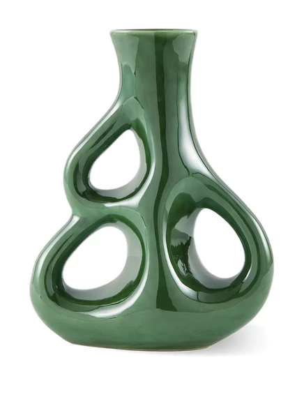 Ваза POLSPOTTEN Three Ears 21 см × 9 см, зеленая