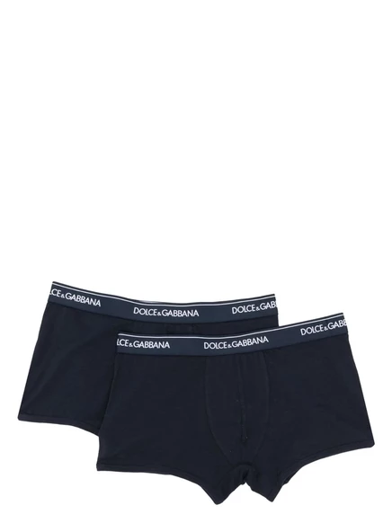 Мужские трусы-боксеры Dolce & Gabbana, хлопок, синие (2 шт.)