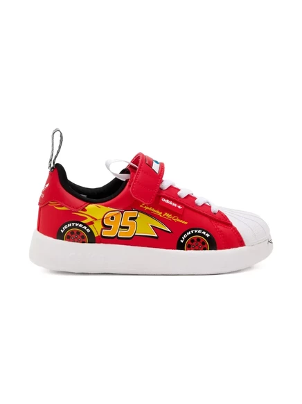 Мальчиковые кроссовки adidas Kids «Молния Маккуин» на липучке, красные
