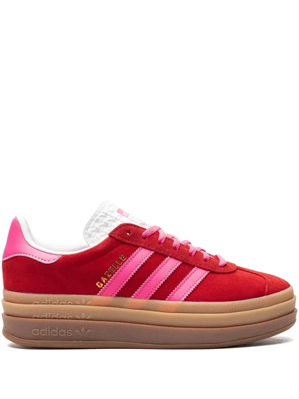 смелые кожаные кроссовки adidas Gazelle red