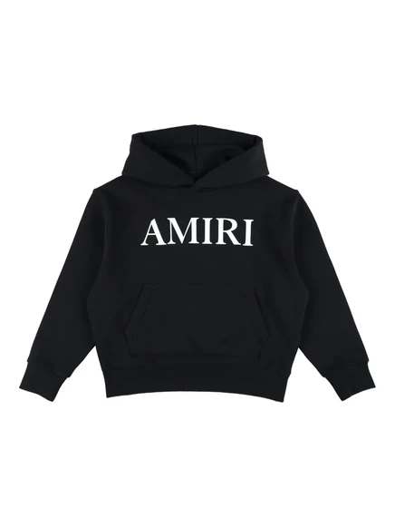 Детское худи AMIRI KIDS с логотипом, черное
