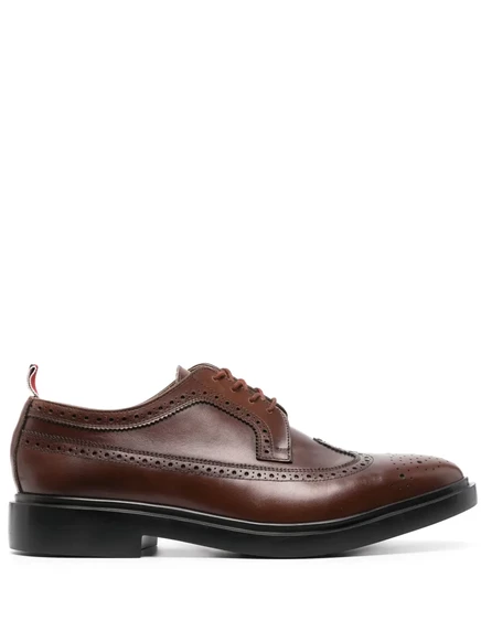 Мужские броги Thom Browne Longwing из телячьей кожи, коричневые