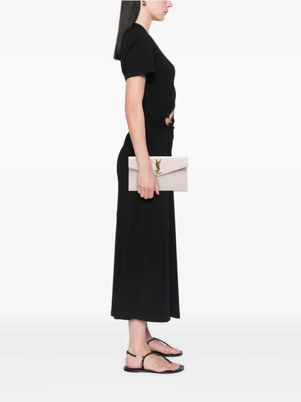 Женский клатч Saint Laurent Pre-Owned Uptown Pouch, белый