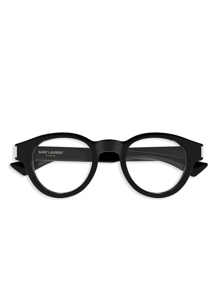 Очки в круглой оправе Saint Laurent Eyewear black