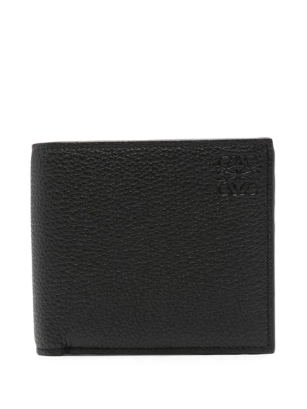 Мужской складной кошелек Loewe из зернистой кожи, черный