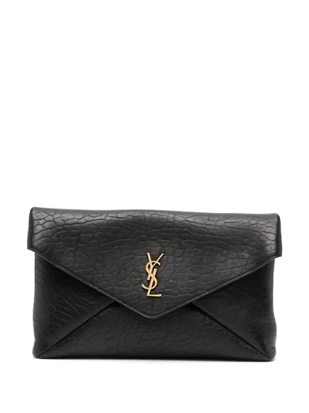 Женская сумка-клатч Saint Laurent Cassandre конверт, черная