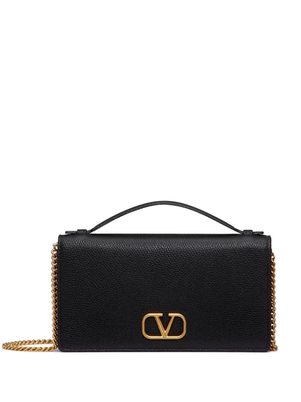Женский кошелек на цепочке Valentino Garavani VLogo Signature, черный