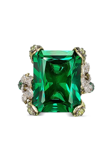 Женское кольцо Anabela Chan Emerald Cinderella 18K, зеленое