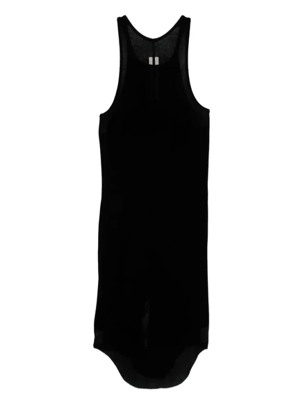 Мужская майка Rick Owens в рубчик, черная