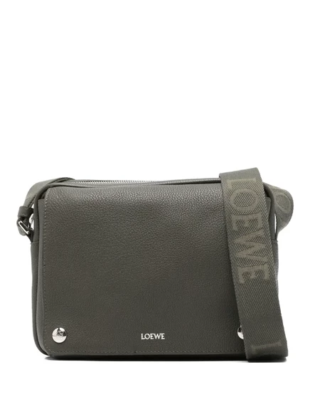 Мужская сумка-мессенджер Loewe logo-detail, оливковая