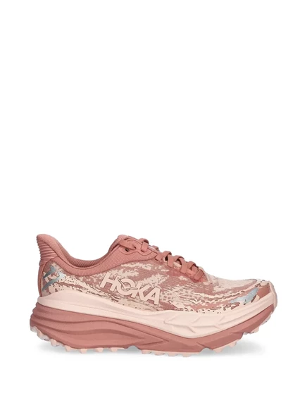 Женские кроссовки Hoka Stinson 7 с принтом, розовые