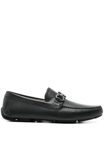 Мужские лоферы Ferragamo Parigi, кожаные, черные
