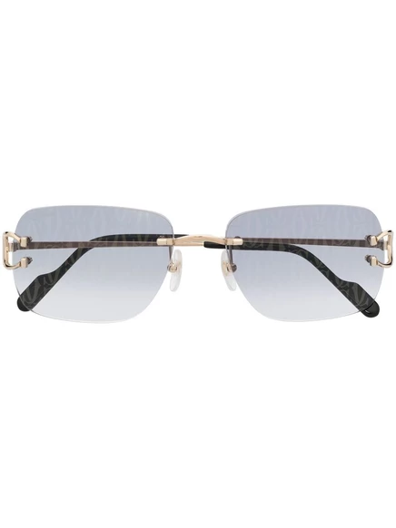 Солнцезащитные очки Cartier Eyewear в квадратной оправе gold