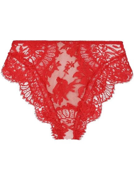 Женские трусы Dolce & Gabbana высокие кружевные, красные