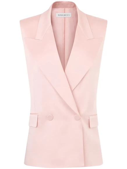 Женский двубортный жилет Nina Ricci, розовый