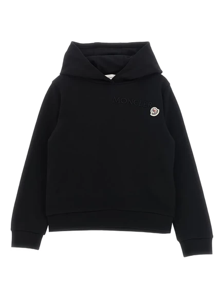 Толстовка с капюшоном Moncler Enfant с нашивкой и логотипом