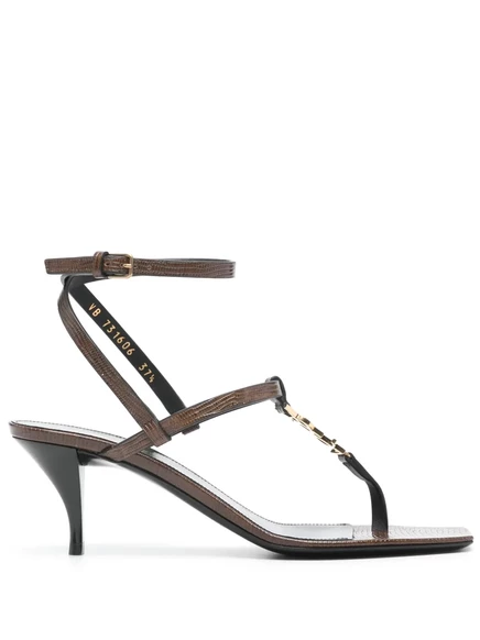 Кожаные босоножки Saint Laurent Cassandra 60 мм brown