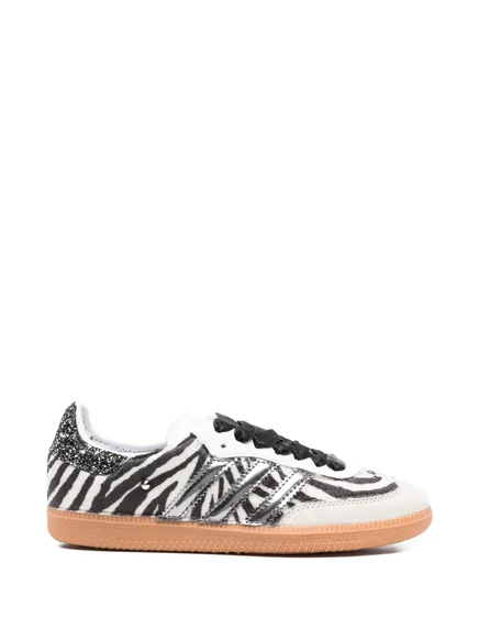 Унисекс кроссовки adidas samba с зебровым принтом, белые