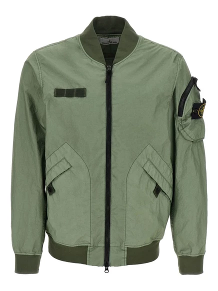 Куртка-бомбер Stone Island Membrana 3L TC green