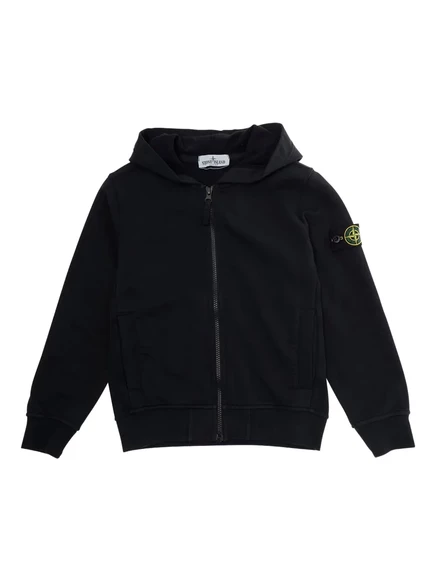 Худи для мальчиков Stone Island Junior, черное