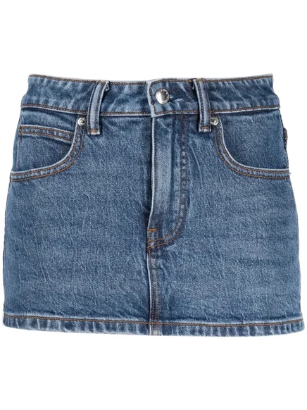 Джинсовая юбка средней посадки от Alexander Wang blue
