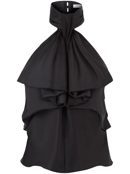 Топ с оборками от Nina Ricci black